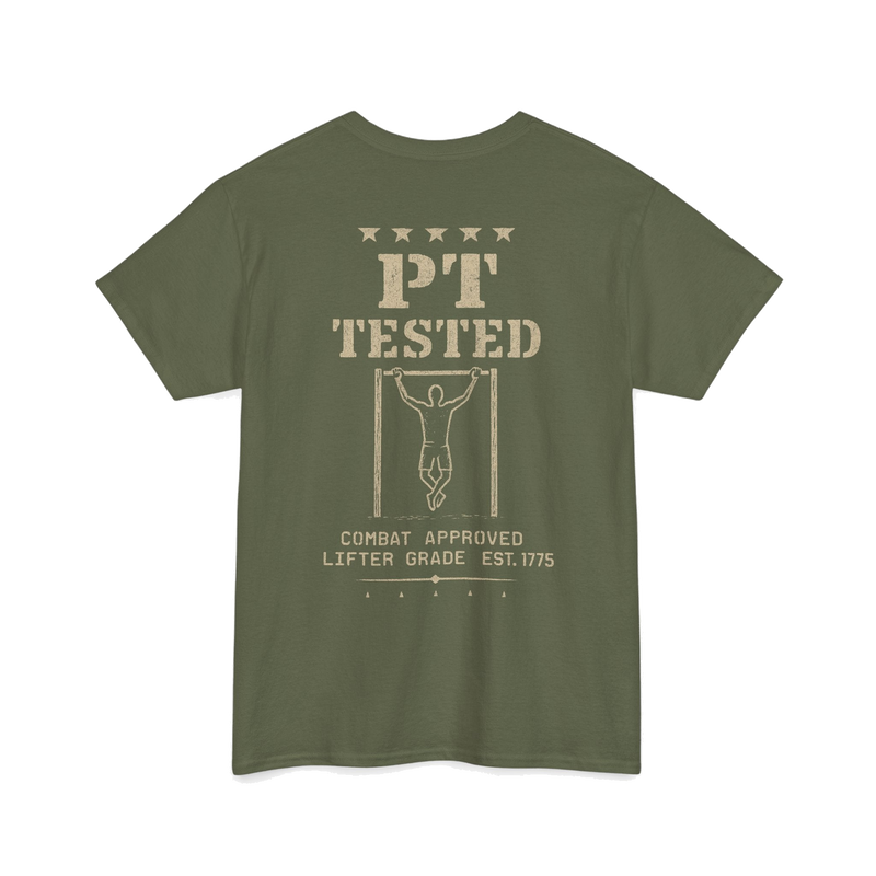 PT Tested Tee - back, military green