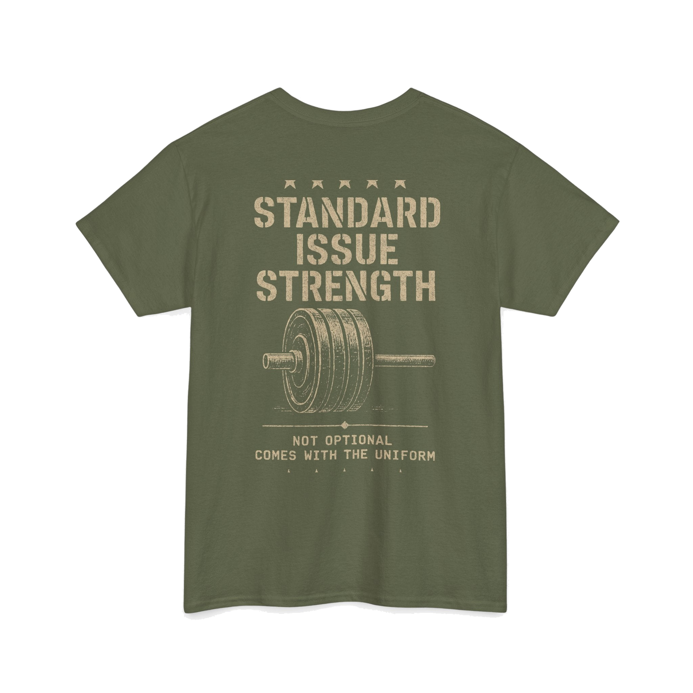 Standard Issue Strength Tee - back, military green