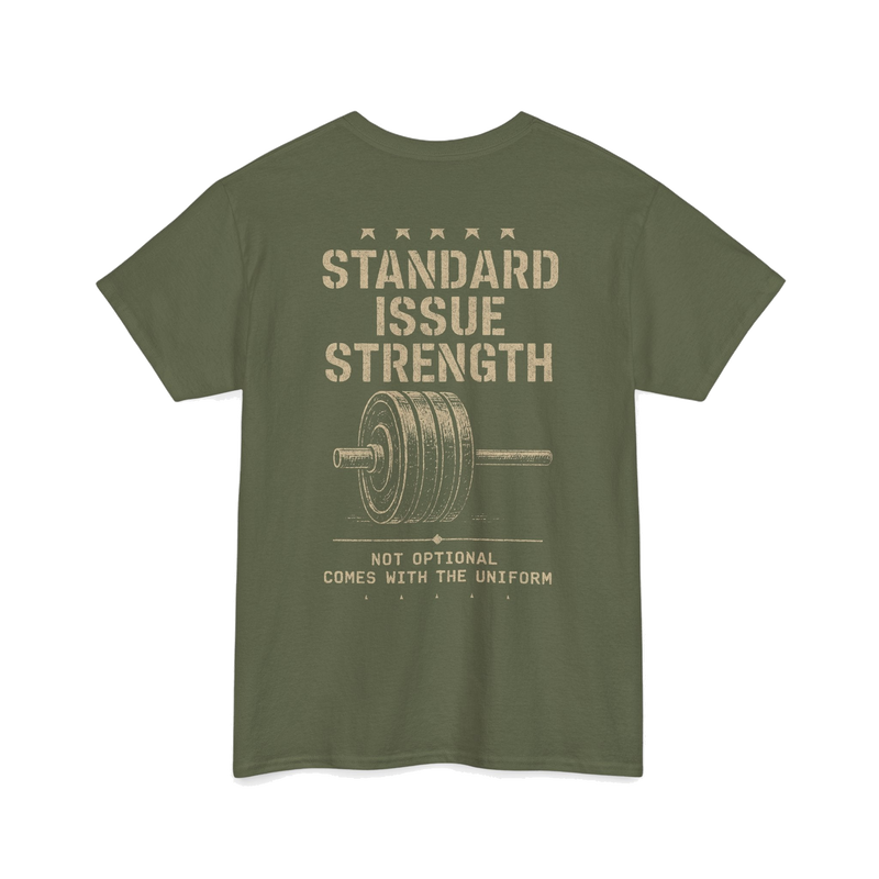 Standard Issue Strength Tee - back, military green