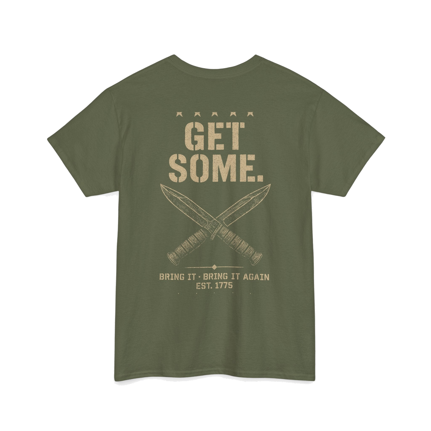 Get Some Tee - back, military green