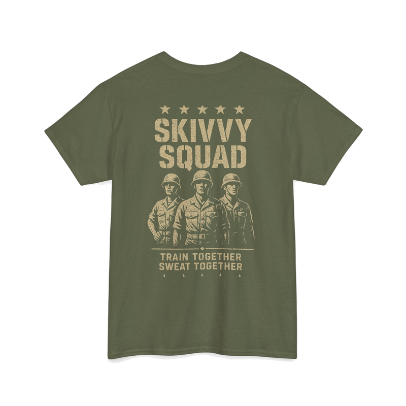 Skivvy Squad Tee - back, military green