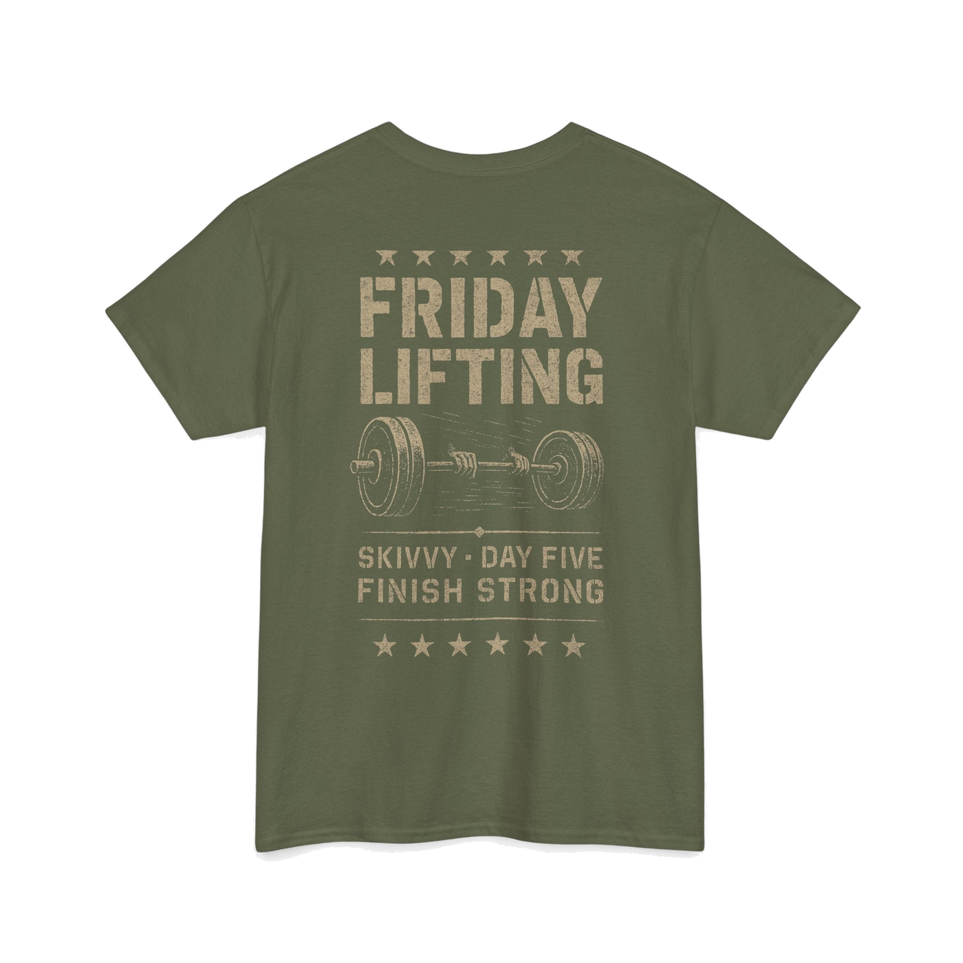 Friday Lifting Skivvy - back, military green