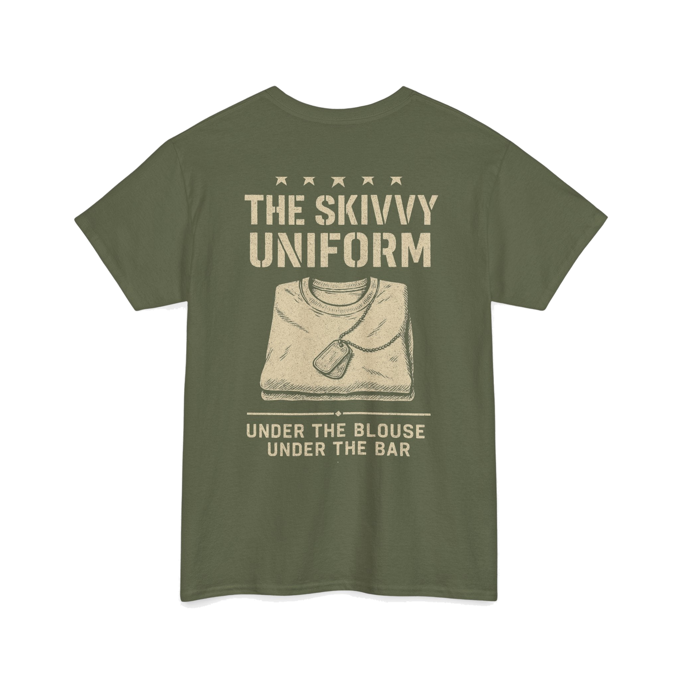 The Skivvy Uniform Tee - back, military green