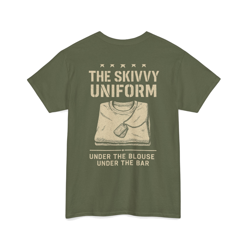 The Skivvy Uniform Tee - back, military green