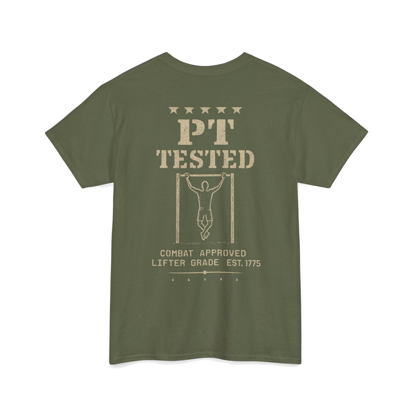 PT Tested Tee - back, military green