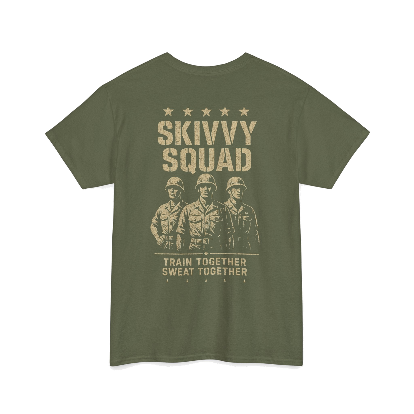 Skivvy Squad Tee - back, military green